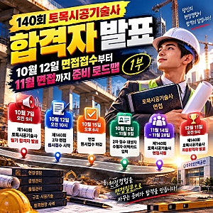140회 토목시공기술사 합격자 발표｜10월 12일 면접접수부터 11월 면접까지 준비 로드맵(1부)