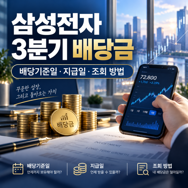 2026 삼성전자 3분기 배당금 언제?｜배당기준일·11월 지급일·100주 배당금 조회 방법 총정리