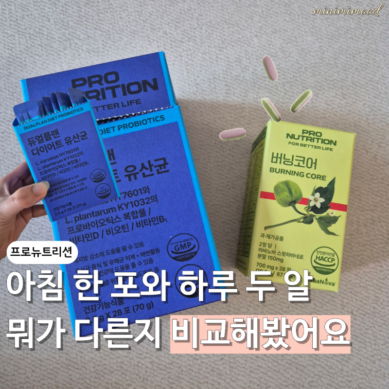 웬디 다이어트 유산균 대체 뭐길래? 프로뉴트리션 듀얼플랜 버닝코어 내돈내산 후기
