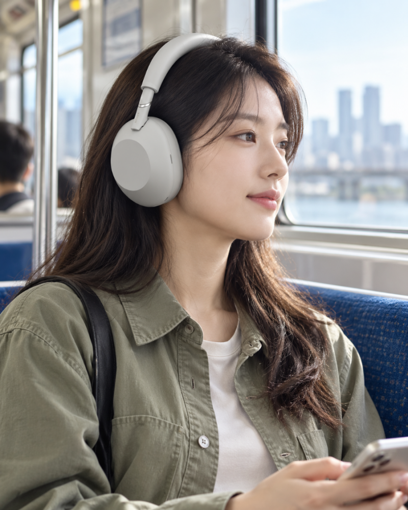 지하철 소음 줄여 듣는 소니 WH-1000XM6 플래티넘 실버