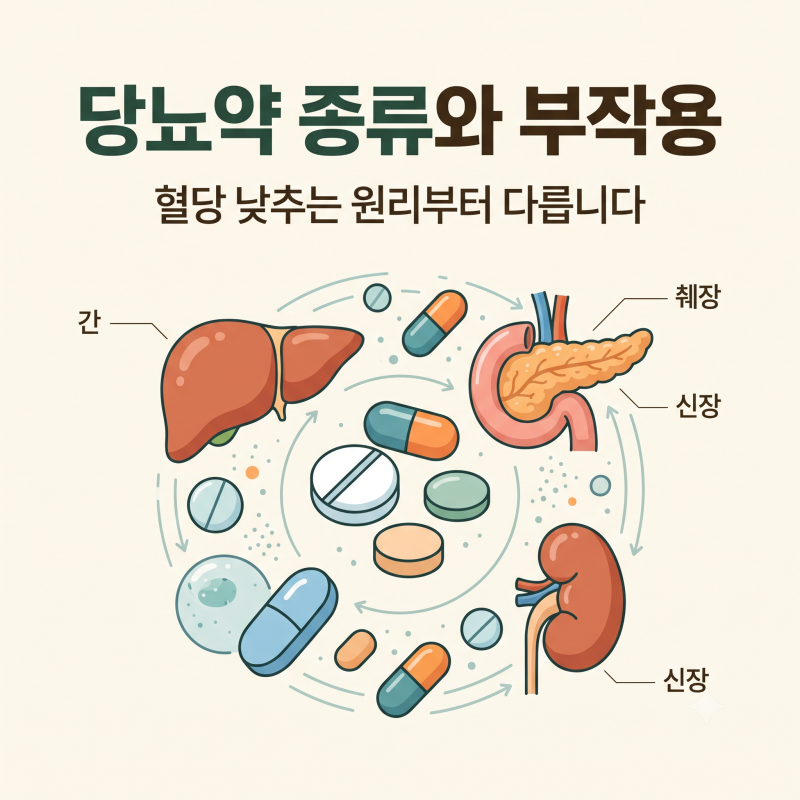 당뇨약 종류와 부작용, 혈당 낮추는 원리부터 다릅니다