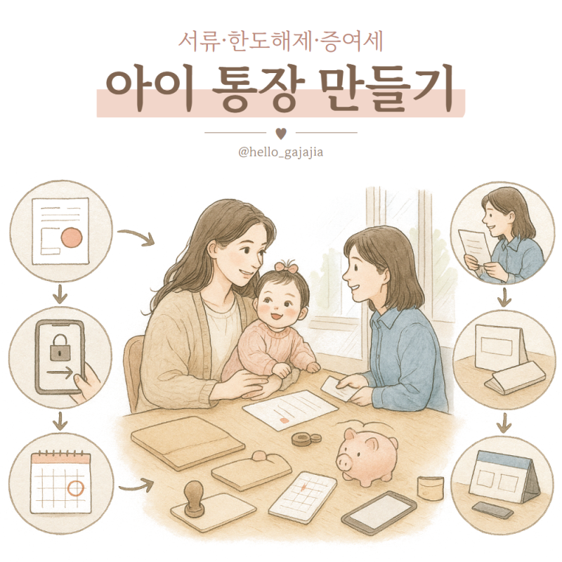 아이 통장 만들기 준비물 미성년자 자녀 증여세와 청약까지 정리