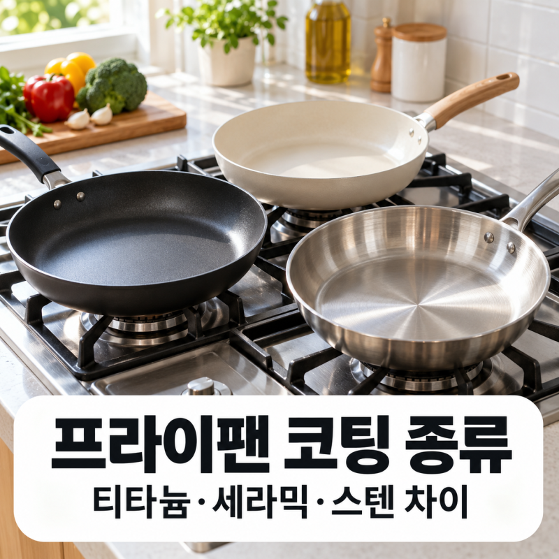 프라이팬 코팅 종류 불소수지·세라믹·스텐 차이, 코팅 벗겨지면 바꿔야 할까