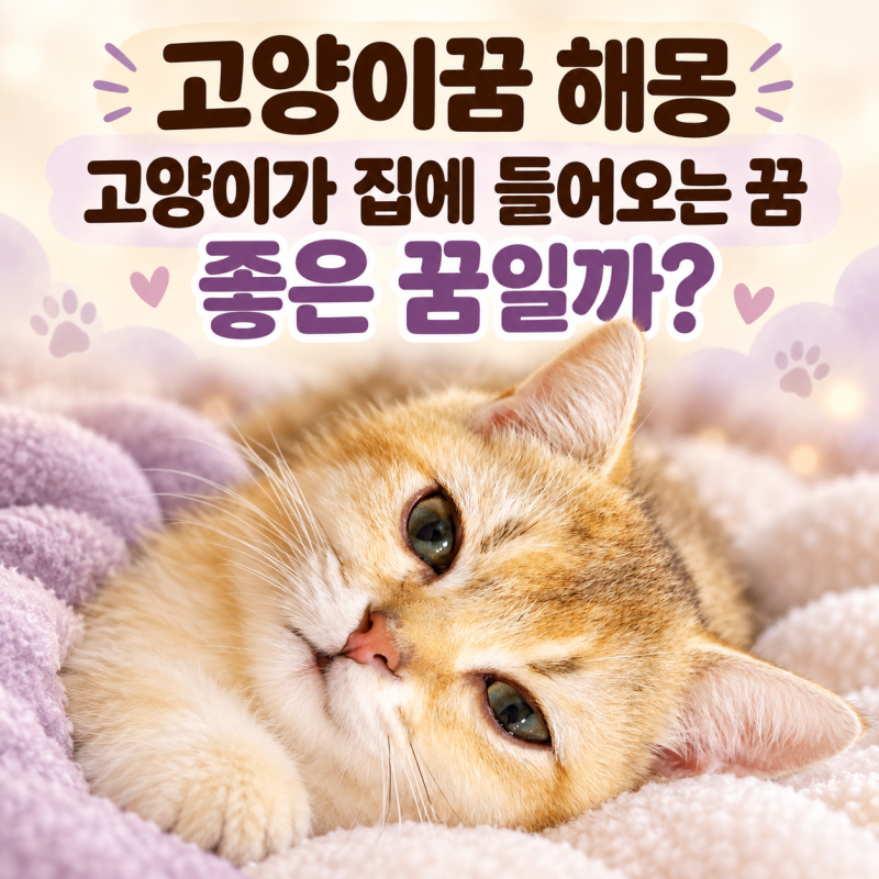 고양이꿈 해몽, 고양이가 집에 들어오는 꿈은 좋은 꿈일까?