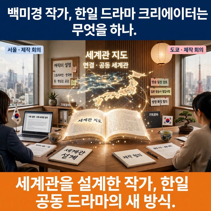 백미경 작가, 한일 드라마 크리에이터는 무엇을 하나