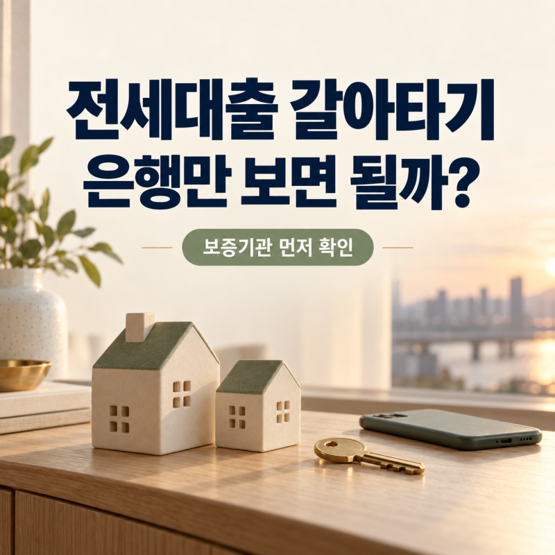 전세대출 갈아타기, 은행만 바꾸면 될까? 보증기관 먼저 확인하세요
