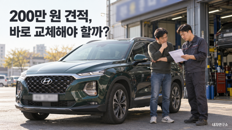 싼타페 TM DPF 교체비용, 200만 원 견적 받았다면 클리닝으로 끝낼 수 있을까?