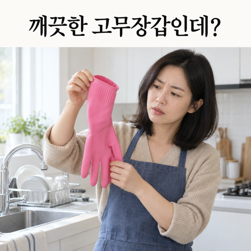 깨끗한 고무장갑에서 퀴퀴한 냄새가 나는 이유 원인과 관리법
