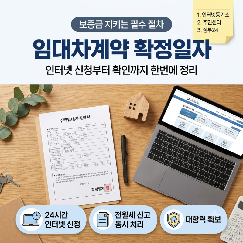 임대차계약 확정일자 받는 방법｜인터넷 신청부터 확인까지