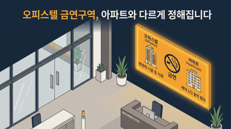 오피스텔 [금연구역], 아파트와 다르게 정해집니다