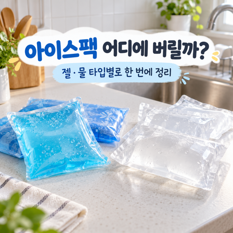 아이스팩 버리는 방법, 젤·물 타입별 정리