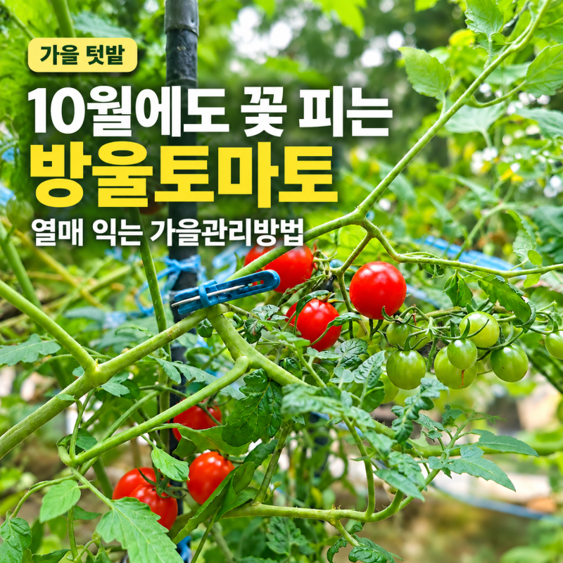 집에서 방울토마토 키우기, 10월에도 꽃이 핀다고? 열매까지!