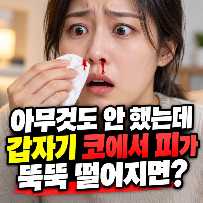 갑자기 코피가 나는 이유 자주 난다면 원인 무엇일까?