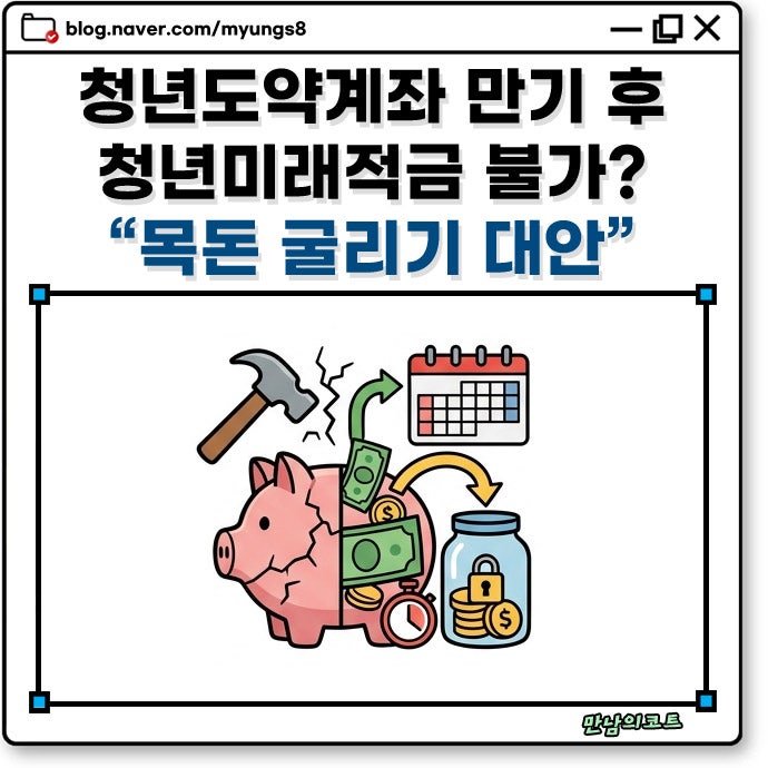 청년도약계좌 만기 후 청년미래적금 막혔다면? 목돈 굴릴 대안 3가지