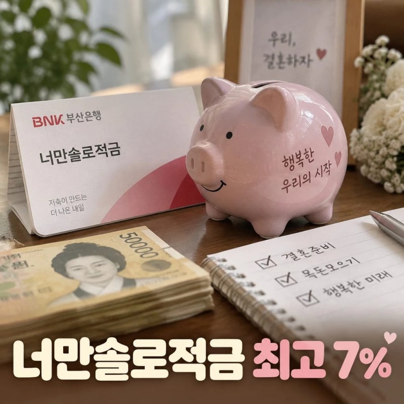 너만솔로적금 최고 7% 조건과 만기 금액 총정리
