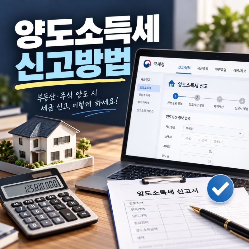 부동산 양도소득세 신고방법 핵심 정리