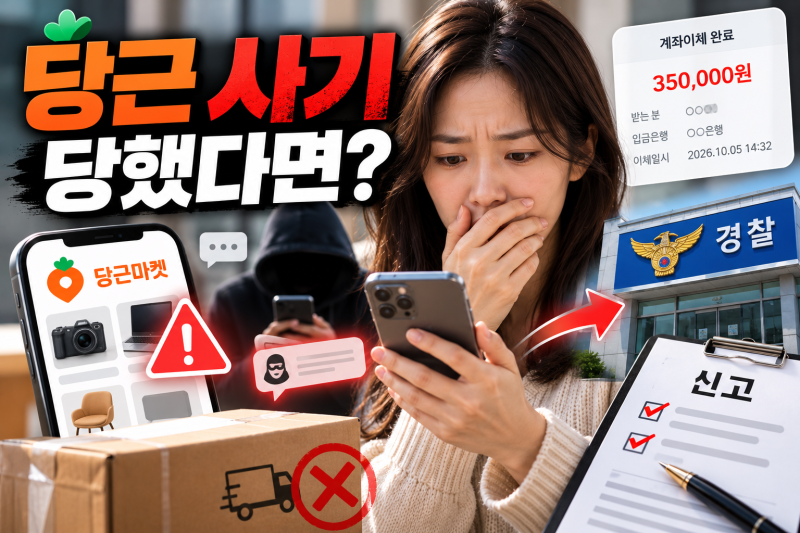 당근마켓 사기 당했을 때 대처법 총정리, 경찰 신고 방법부터 계좌 지급정지·돈 돌려받는 방....