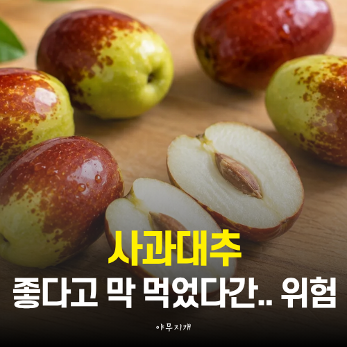 효능만 보고 먹었다간.. 사과대추 당뇨 변비 주의