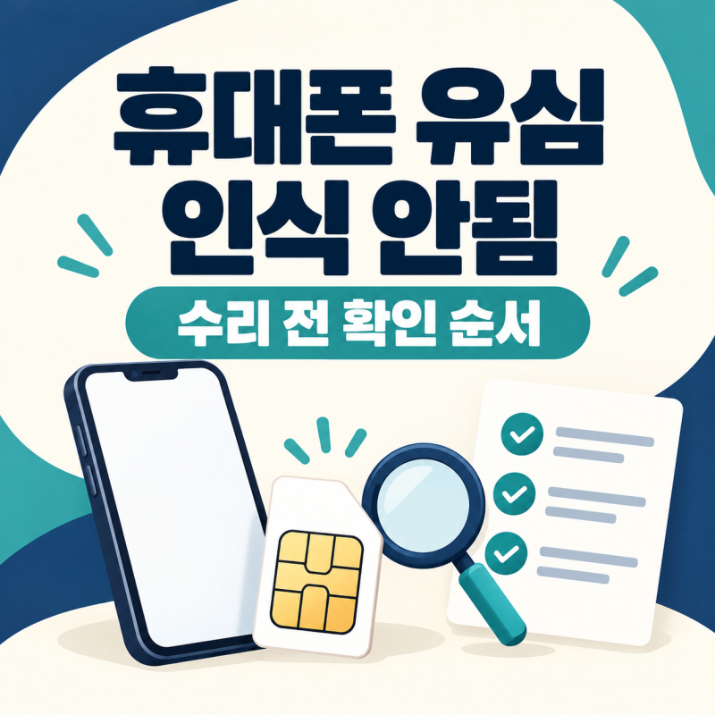휴대폰 유심 인식 안됨｜유심 재장착·휴대폰수리 확인 순서