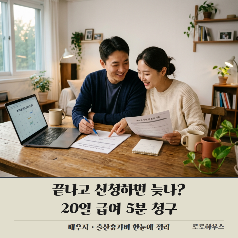 배우자 출산휴가비 청구방법, 휴가 끝나고 신청해도 될까요?