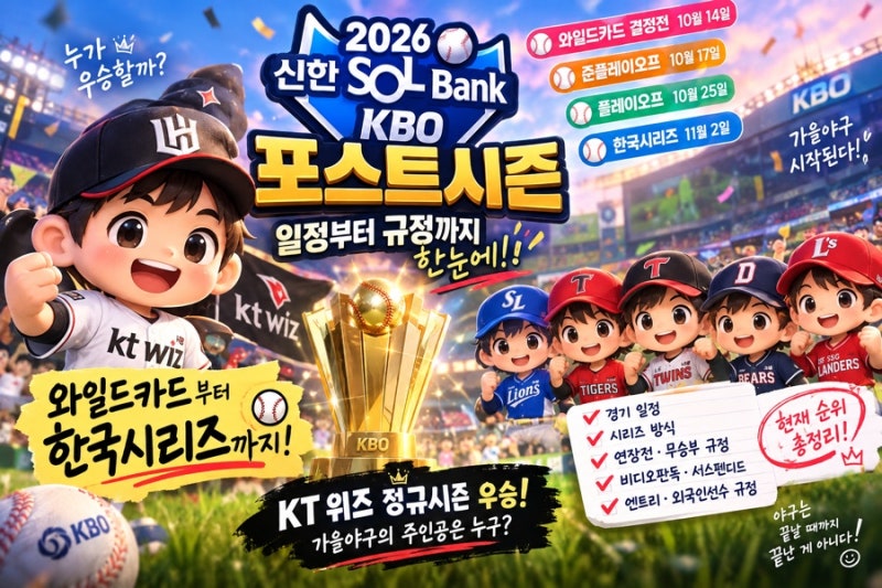 ⚾ 2026 KBO 포스트시즌 일정 총정리
