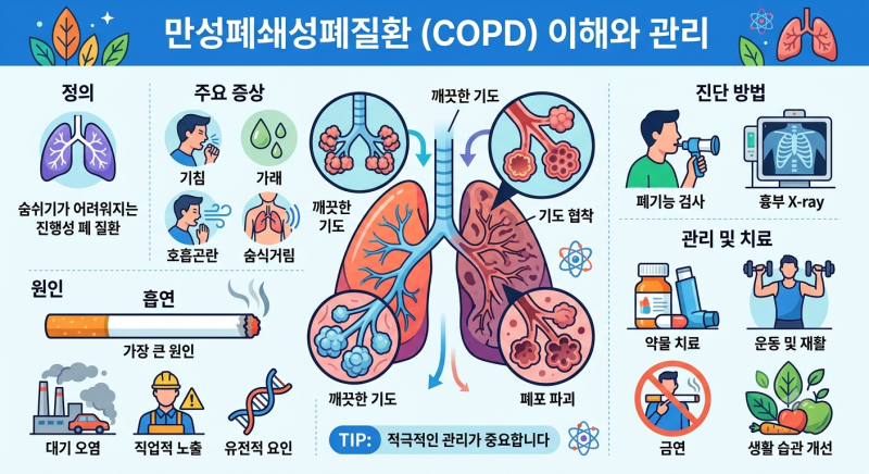 COPD 폐기능검사 수치 해석, FEV1 45%는 어느 단계일까?