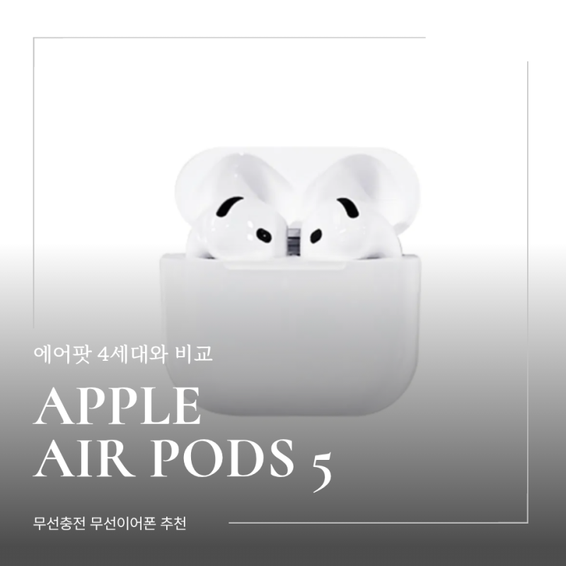 애플 에어팟5 후기 무선충전 내돈내산 4세대와 비교