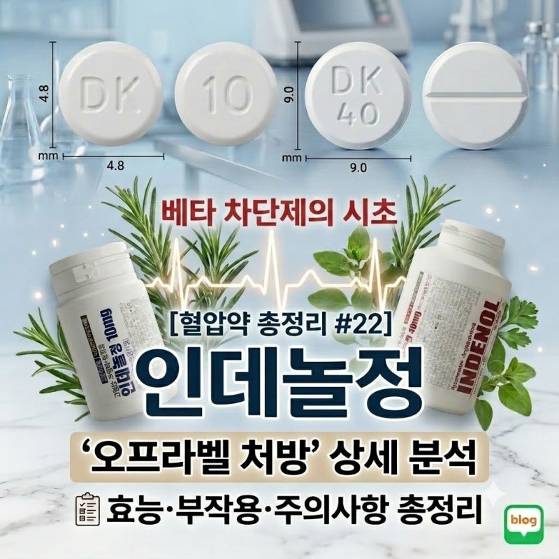 [혈압약 총정리 #22]면접 청심환 대신 먹는 약?'인데놀정'의 숨겨진 효능
