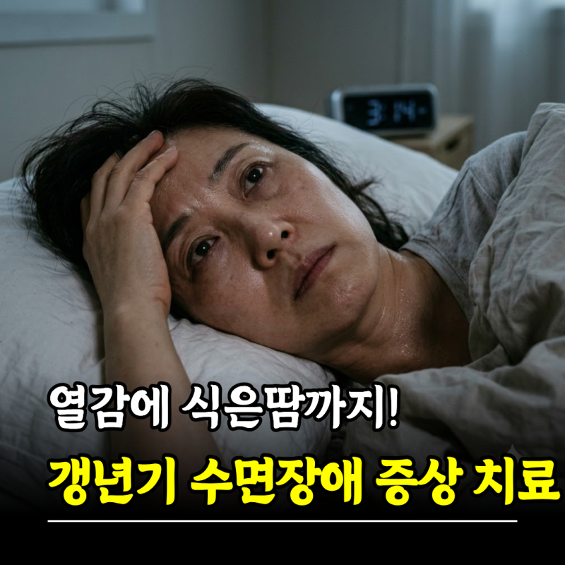 열감에 식은땀까지! 갱년기 수면장애 증상 치료 해결법