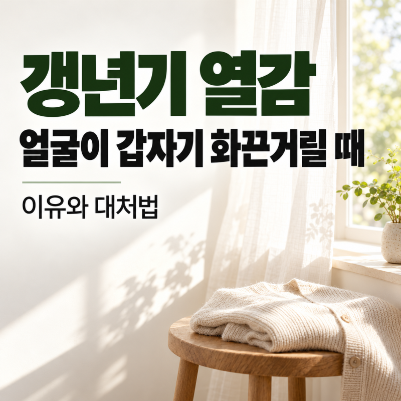 갱년기 열감, 얼굴이 갑자기 화끈거리는 이유와 대처법