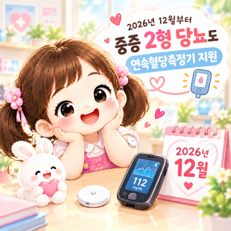 2026년 12월부터 중증 2형 당뇨 연속혈당측정기 지원/ 대상자·본인부담금 총정리
