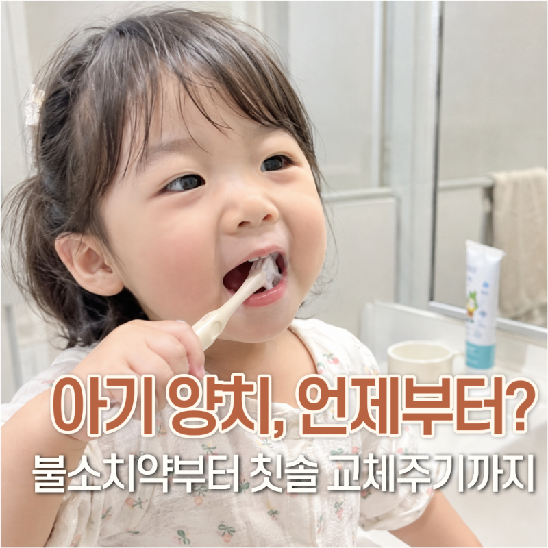 아기 양치 언제부터? 거즈 사용부터 불소치약, 유아 칫솔 교체주기까지