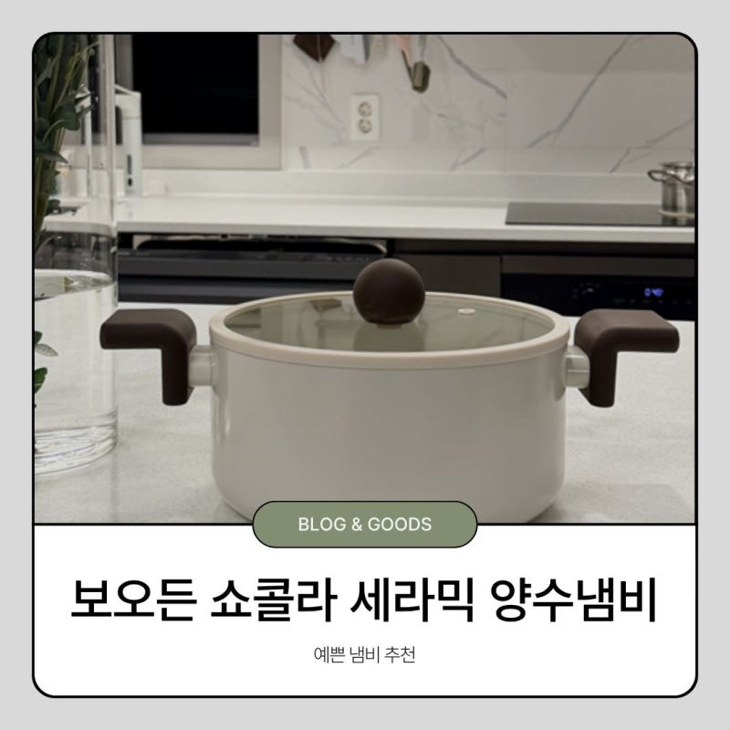 '보오든 쇼콜라 IH 인덕션 세라믹 양수냄비' 예쁘고 실용적인 냄비추천