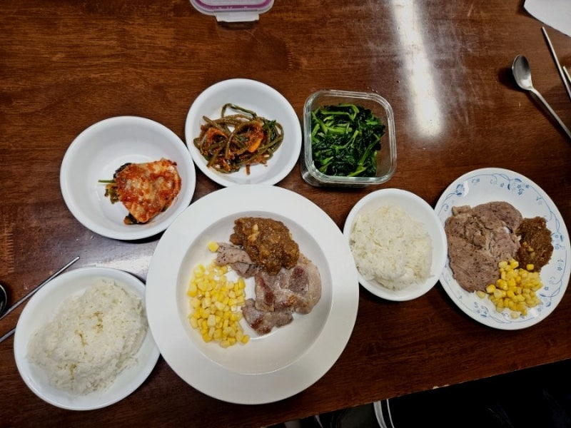 추성훈 스테이크와 부추부침개