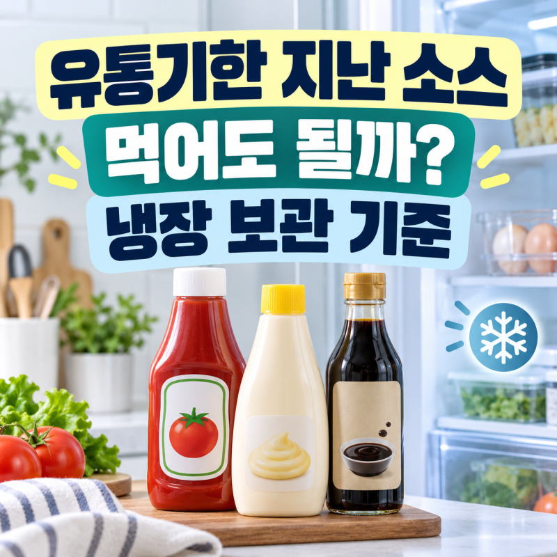 유통기한 지난 소스 먹어도 될까 냉장 보관 기준