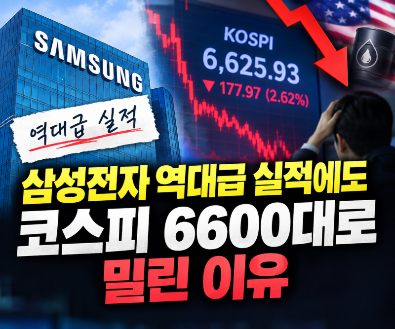 삼성전자 역대급 실적에도 코스피 6600대로 밀린 이유