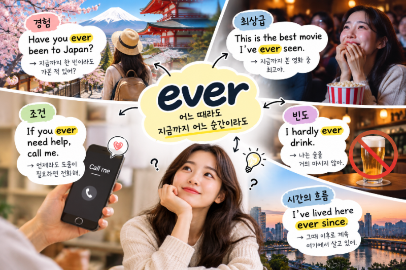 Ever 뜻과 사용법 총정리｜왜 문장에 ever가 들어갈까? 예문으로 쉽게 이해하기