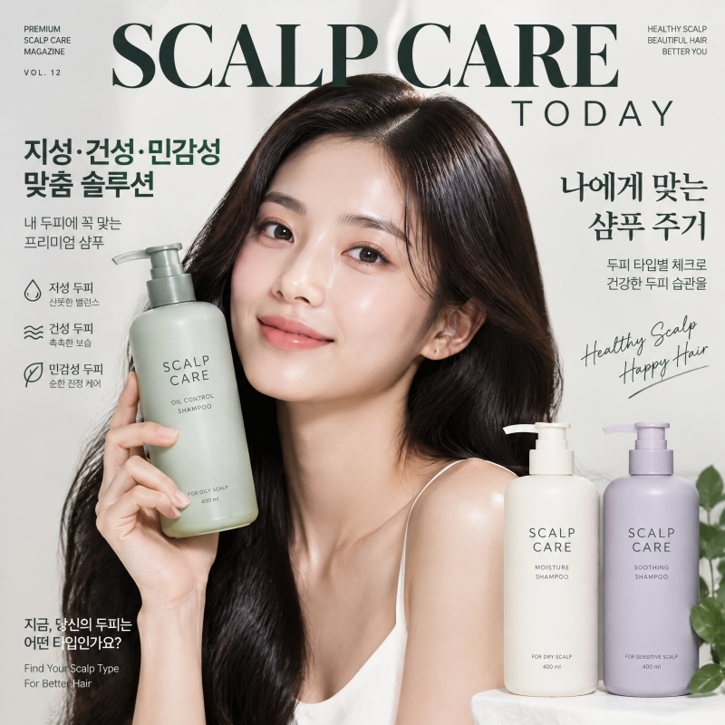 두피 타입(지성·건성·민감성) 구분 셀프 체크법 — 관찰 기준과 샴푸 빈도