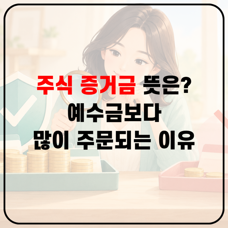 주식 증거금 뜻은? 예수금보다 많이 주문되는 이유
