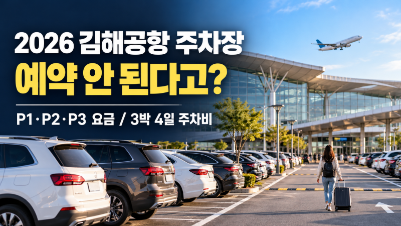 2026 김해공항 주차장 예약 안 된다고? P1·P2·P3 요금부터 3박 4일 주차비까지