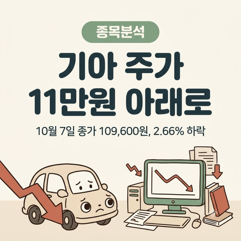 기아 주가 11만원 아래로…영업이익 10.2조 목표, 환율·전기차가 변수