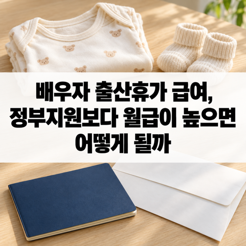 배우자 출산휴가 급여, 정부지원보다 월급이 높으면 어떻게 될까