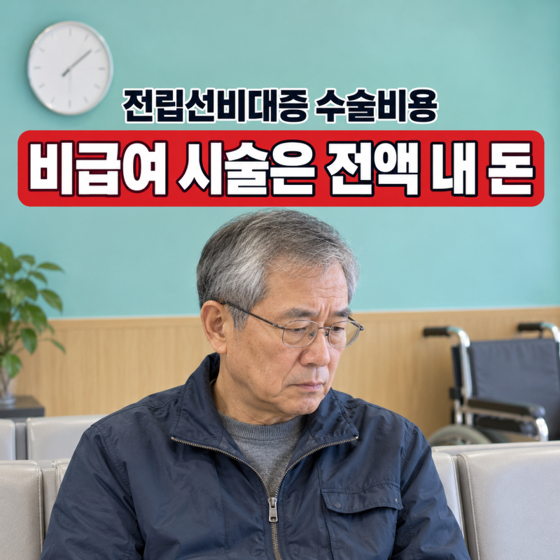 같은 100만 원인데 20만 원 또는 전액, 전립선비대증 수술 비용은 어떤 수술이냐로 달라요