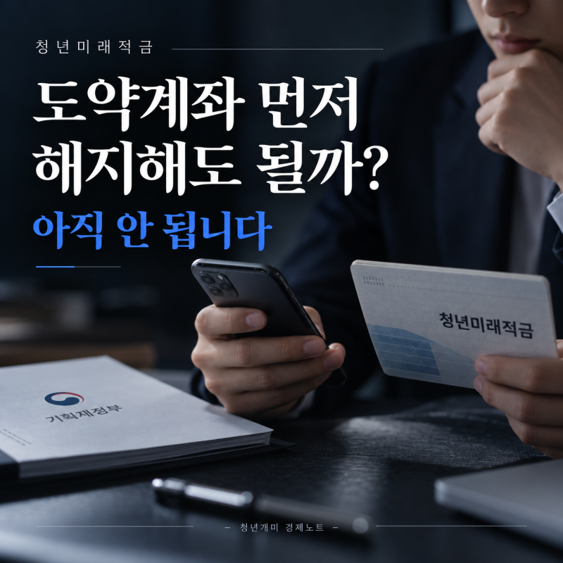 "청년도약계좌 먼저 해지하면 안 될까?" 청년미래적금 2차 갈아타기·특별중도해지 순서