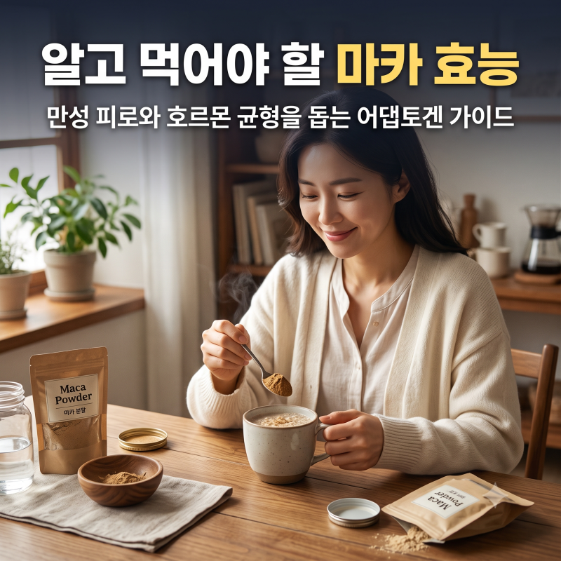 커피 대신 마카 챙겨 먹고 달라진 활력: 마카 효능과 속 쓰림 없는 젤라틴화 마카 복용법