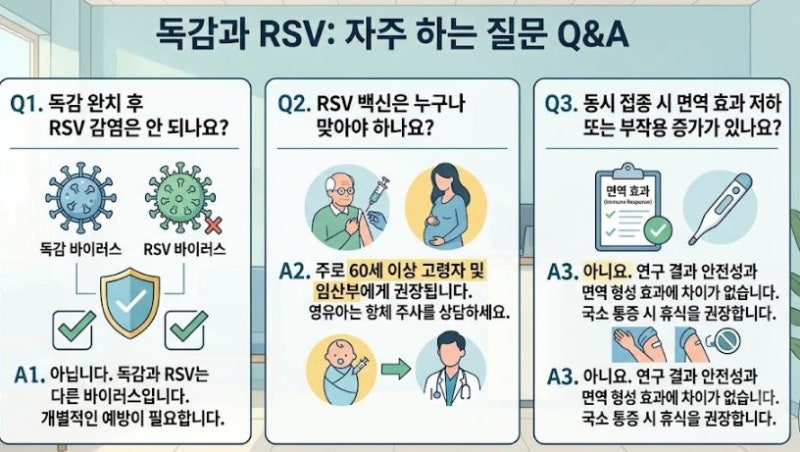 독감과 RSV 바이러스차이점은? 접종 부작용예방과 환절기 면역력관리법