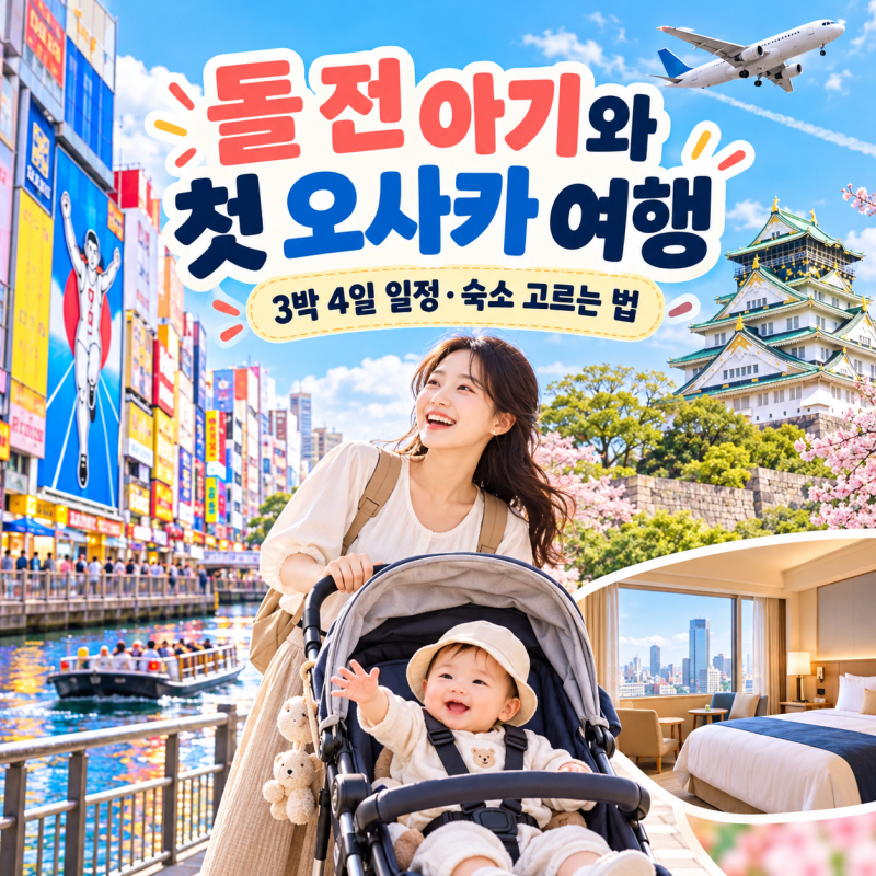 돌 전 아기와 첫 오사카 여행 3박4일 수면 시간 맞춘 일정과 숙소 고르는 기준