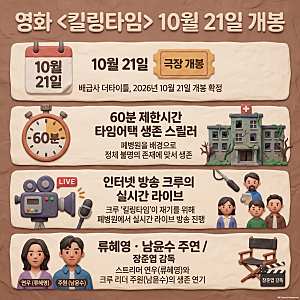 영화 '킬링타임' 류혜영·남윤수 보도스틸 공개, 10월 21일 개봉 확정