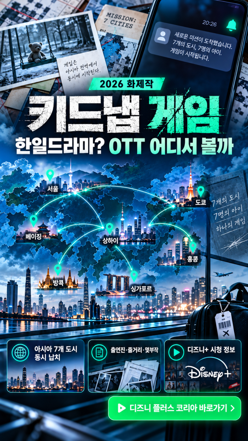 키드냅게임 한일드라마인가요?｜OTT·방영일·몇부작·재방송·원작 총정리