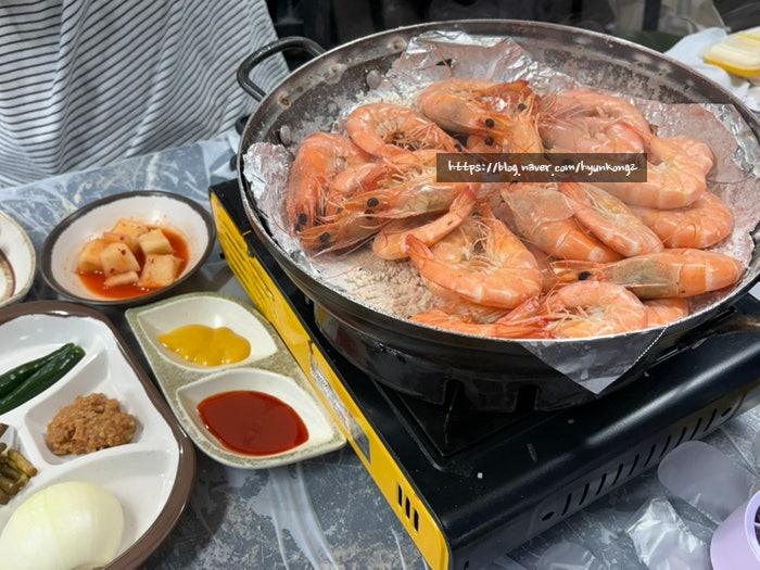 경남 고성 공룡엑스포 맛집, 둘리왕새우, 새우구이 맛집, 주말 웨이팅